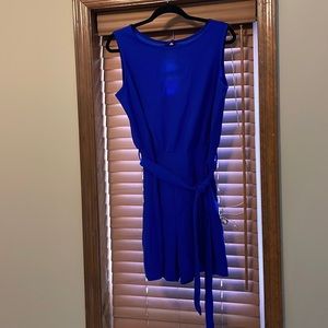 Vetinee women’s belted romper size L blue - NEW